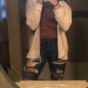 American Eagle Super High Ride Destroyed Jeans